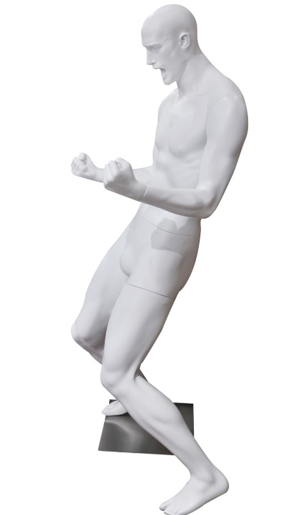 Maniqui hombre esculpido color blanco